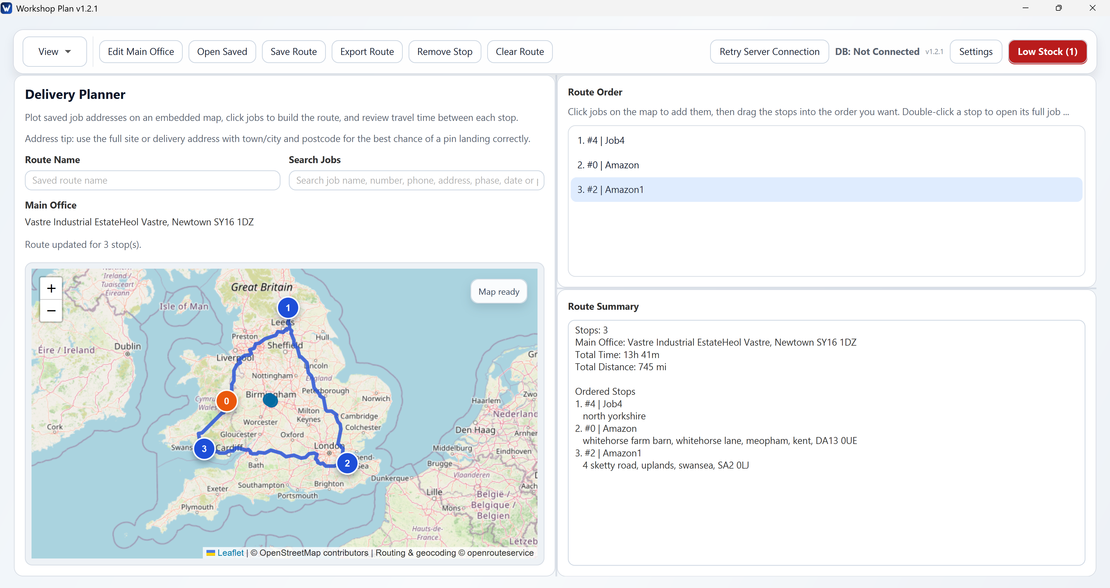 Workshop Plan delivery routes